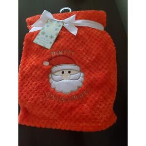 NEW Merry Christmas Santa Baby Red Blanket  30x40 Zak & Zoey Gift